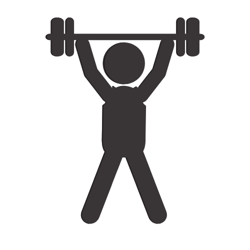 stick figure lifting weights